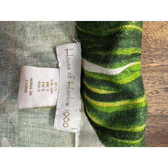 House of Harlow 1960 Women's Linen Blend Tropical Print Dress Size Small Revolve - Picture 8 of 9